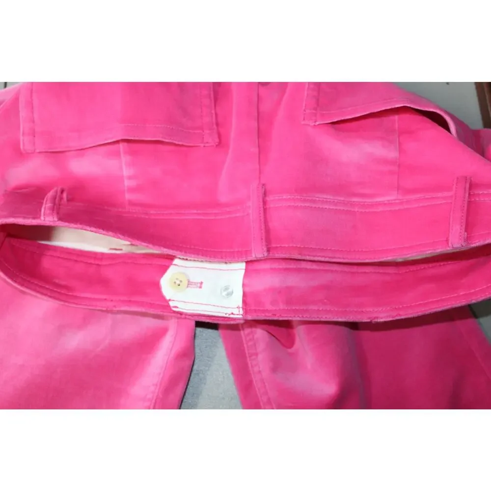 J.Crew Velvet Pants Size 12 Pink Straight Leg